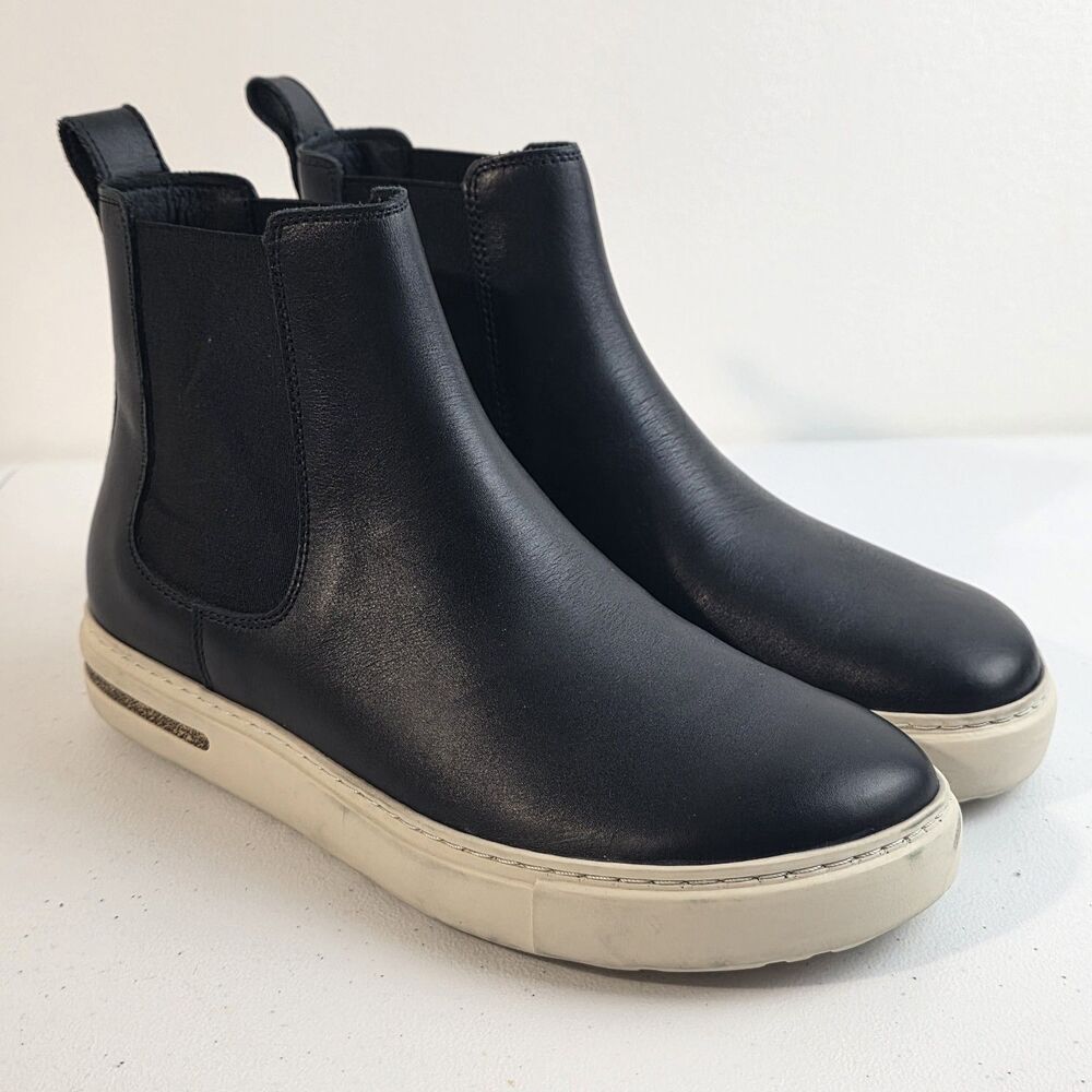 Birkenstock Women's Sz 8 EU 38 Black Leather Bend Chelsea Ankle Booties
